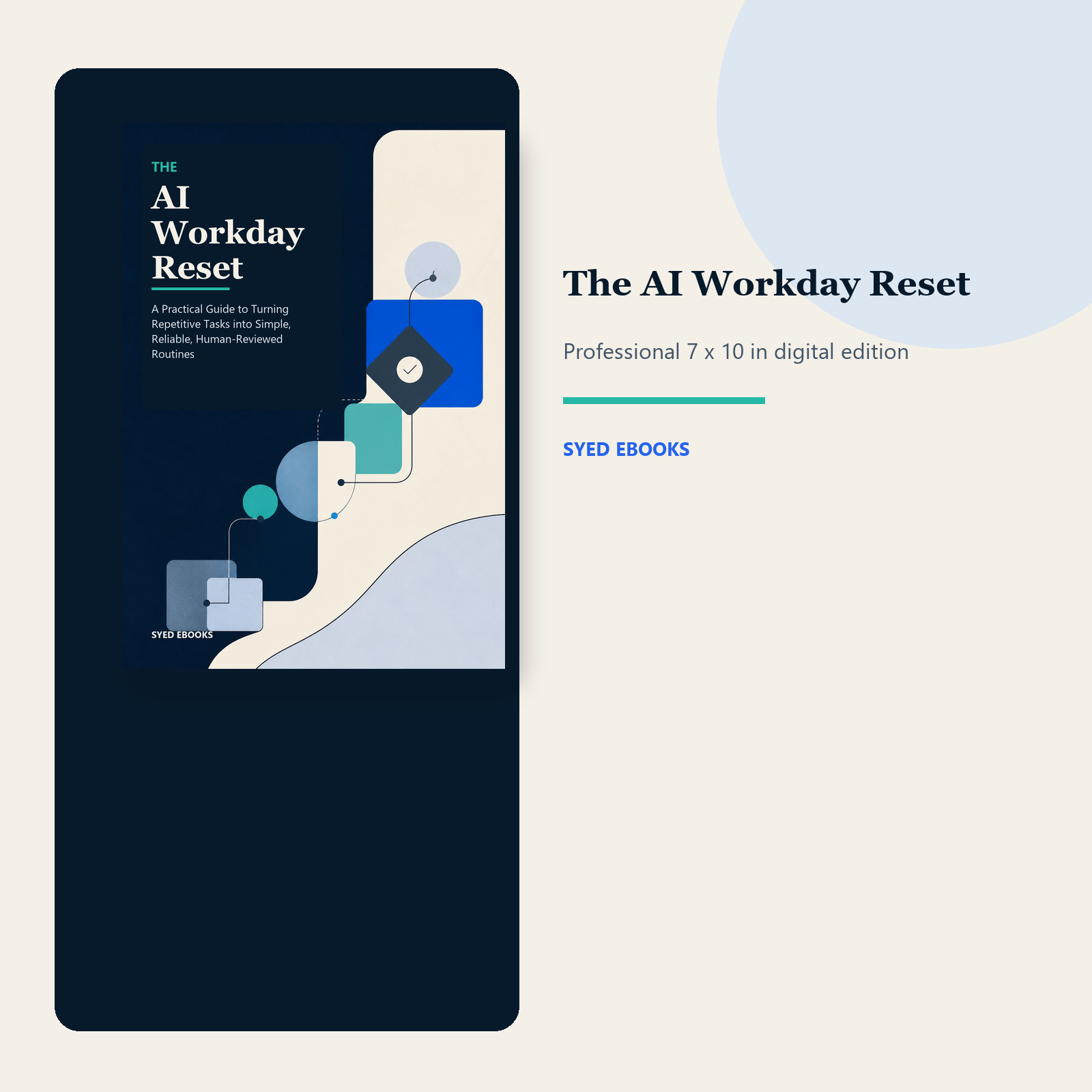 The AI Workday Reset digital eBook product mockup