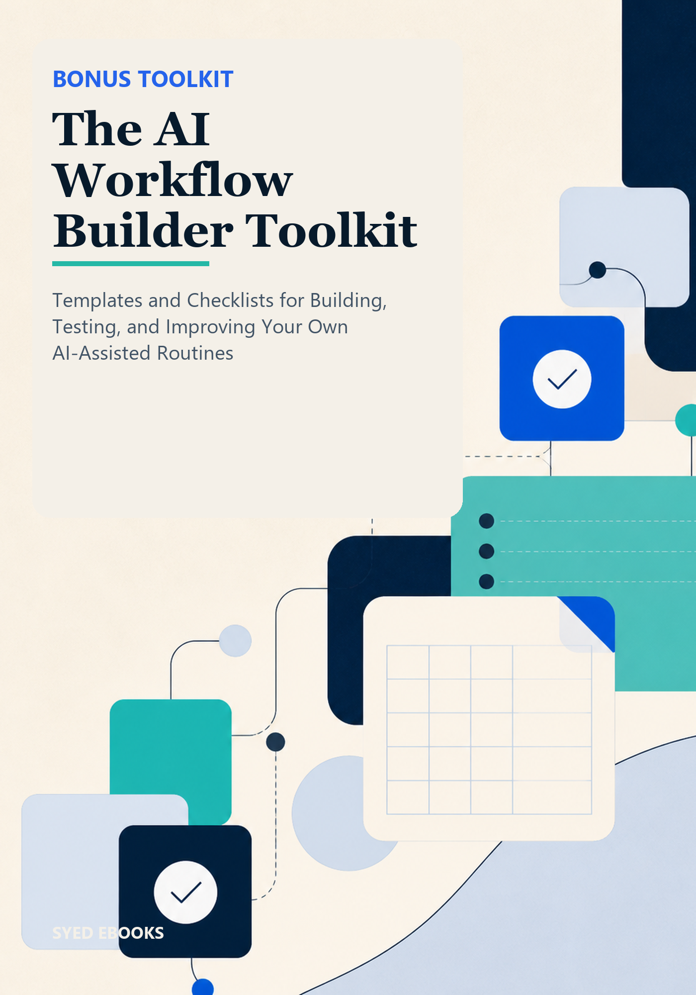 The AI Workflow Builder Toolkit printable implementation PDF cover
